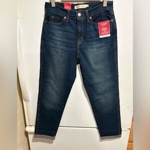 Levi's Women's Boyfriend Jeans in Deep Indigo Wash